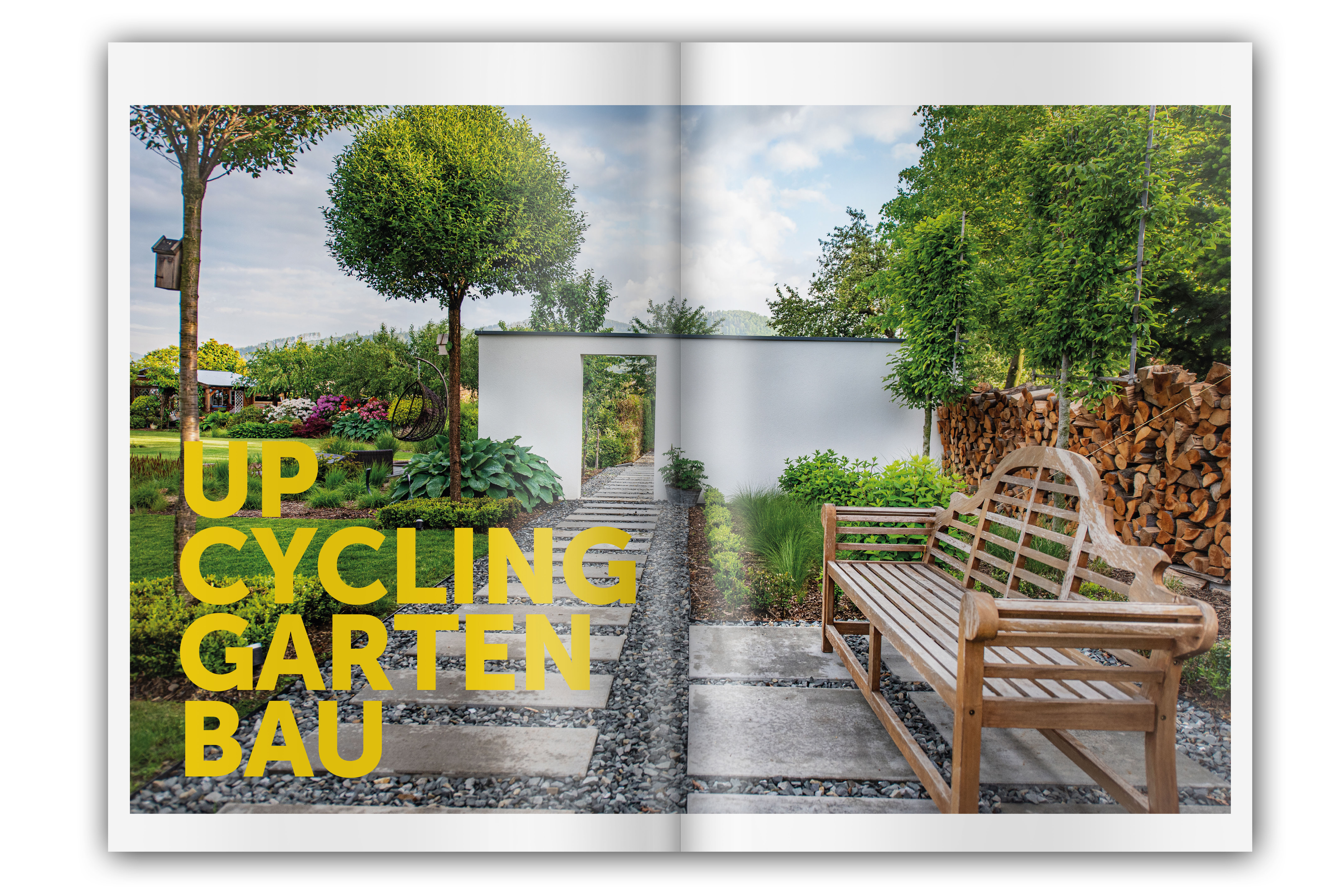 Einblick in die Broschüren-Gestaltung zum Thema Upcycling