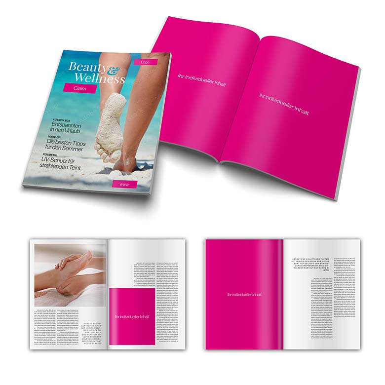 Unsere Pre-Made Kundenmagazine bieten zahlreichen Anpassungsmöglichkeiten.